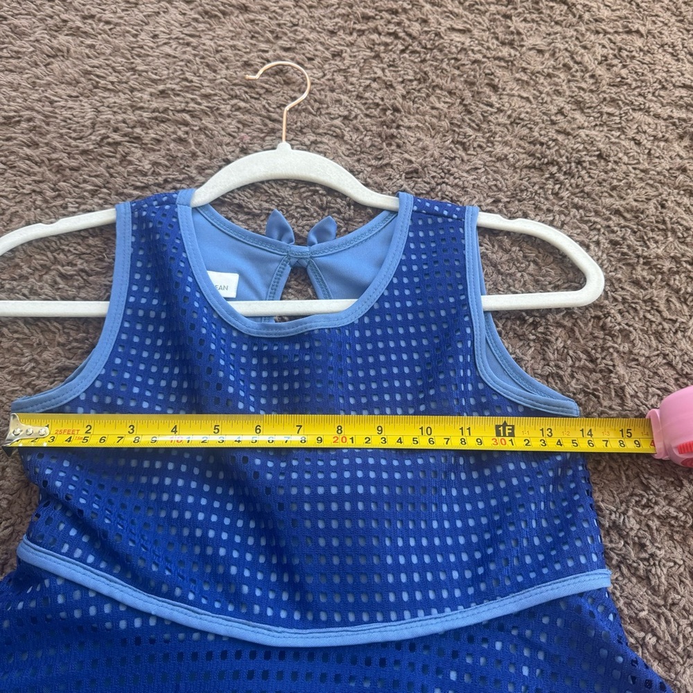 Bonnie Jean Girls Royal Blue Dress Fit Flare Sleeveless Tie Back Spring 12 - Picture 6 of 9